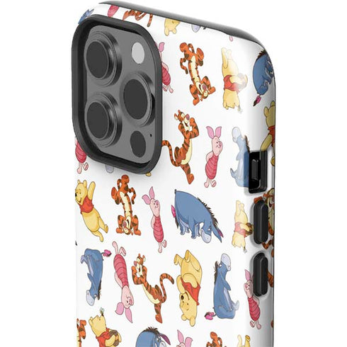 Disney Winnie the Pooh Character Pattern iPhone 15 Pro Max Impact Case